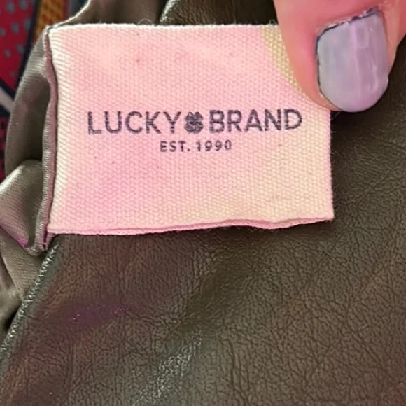 Lucky Brand Green Leather Textured Crossbody Bag - Picture 2 of 7